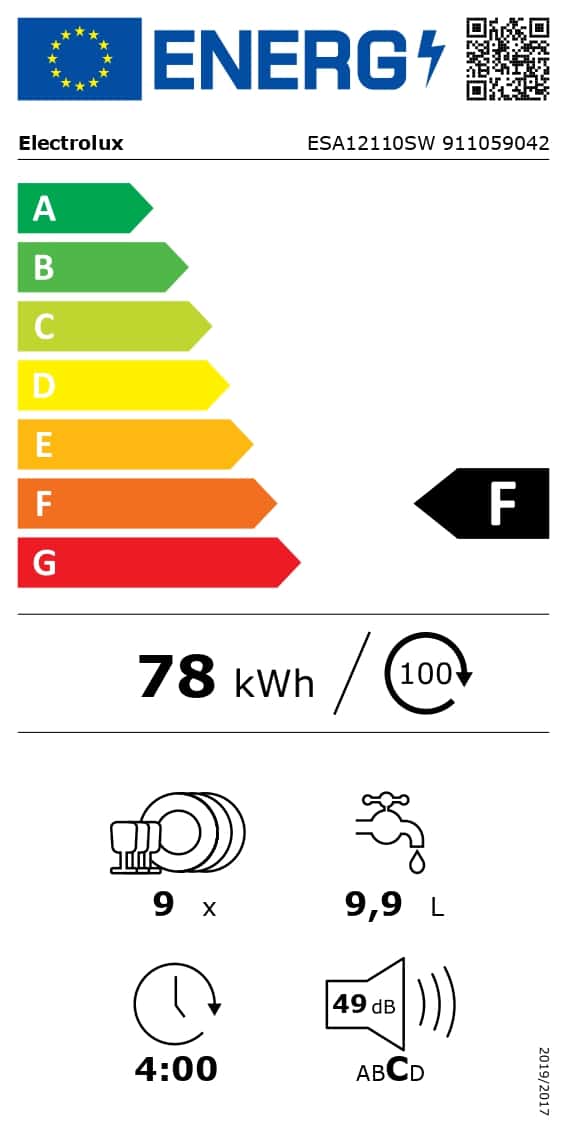 Electrolux samostojeća perilica posuđa ESA12110SW - Slika 3